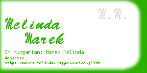 melinda marek business card